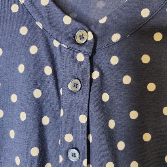 Boden Women's US 6P Navy Blue Polka Dot Short Sleeve Shirt Dress Belted *Flaw - Picture 7 of 16